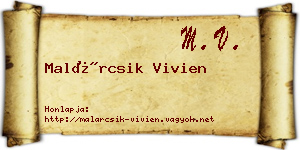 Malárcsik Vivien névjegykártya